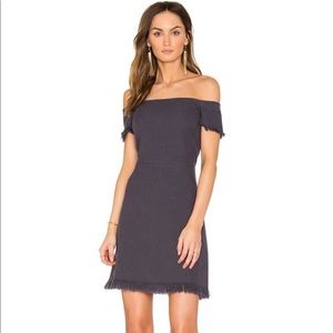 Rebecca Taylor Slub Suiting Dress ~ Anthracite